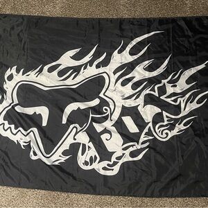 Fox Racing Black and White Flag